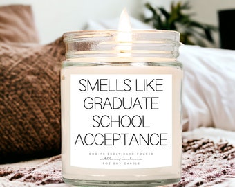 Graduate School Acceptance Soy Wax Candle Gift For Graduate School Gift Graduate Student Gift School Acceptance Graduation Gift
