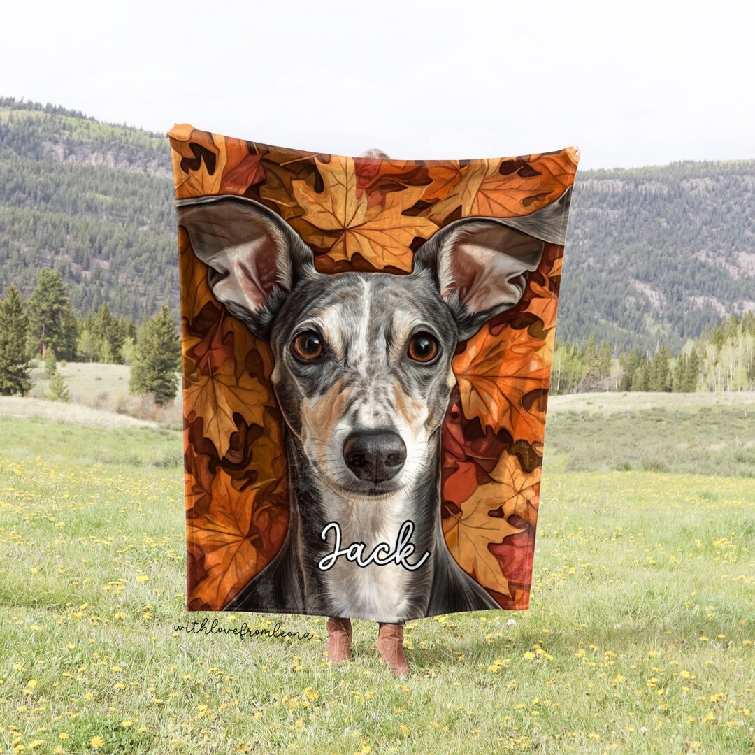 Greyhound Throw Greyhound Dog Fall Throw Blanket Adult Kid Blanket Custom Name Gift ...