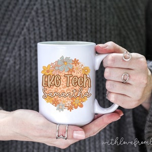 EKG Tech Gift, Birthday Gift, Gift for Coworkers, Graduation Gift, Work Gift, Gift for Friend, Thank You Gift, Personalized Gift, EKG Mug