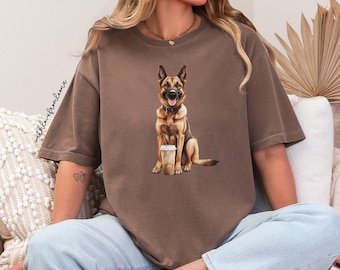 Belgian Malinois Shirt Belgian Malinois Coffee Shirt Belgian Malinois Gift Comfort Colors Belgian Malinois Owner Gift Maligator Gift
