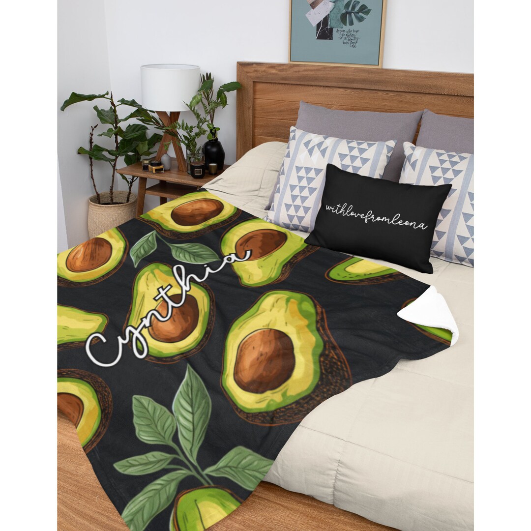 Avocado Blanket Avocados Throw Blanket Avocado Fleece Blanket Avocados