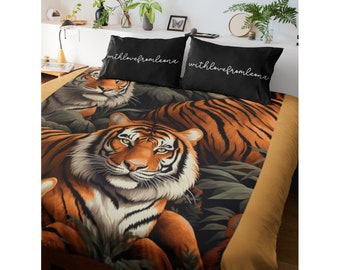 Tiger Blanket - Tiger Throw Blanket - Tiger Fleece Blanket - Tiger Adult Kid Blanket - Tiger Gifts Her Him - Custom Name Gift