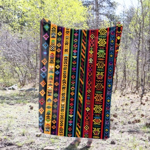 Peruvian Andean Blanket Andean Throw Blanket Peruvian Heritage Fleece Blanket Adult Kid Blanket Gifts Her Him Custom Name Gift Personalized