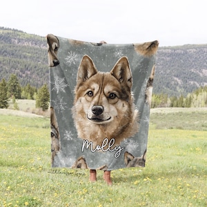 Norwegian Buhund Dog Winter Throw Blanket Norwegian Buhund Adult Kid Blanket Custom Name Gift Norwegian Buhund Owner Gift