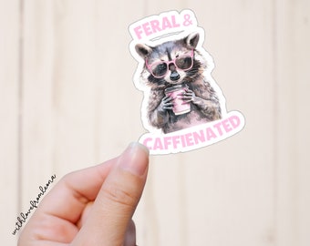 Raccoon Sticker Laptop Stickers Funny Sticker Sarcastic Raccoon Laptop Decal Raccoon Tumbler Stickers Raccoon Coffee Water Bottle Sticker
