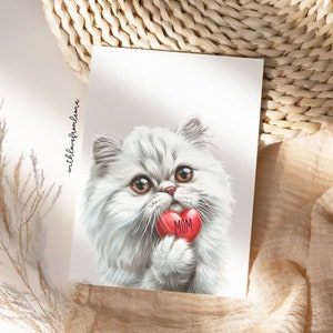 Persian Cat Mothers Day Greeting Card Card from the Cat For Groomers Vets and Breed Lovers Persian Cat Owner Gift Persian Cat Gift For Mom
