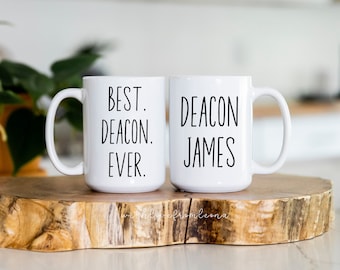 Personalized Deacon Mug, Deacon Gift, Thank You Gift for Deacon, Deacon Appreciation Gift, Deacon Christmas Gift