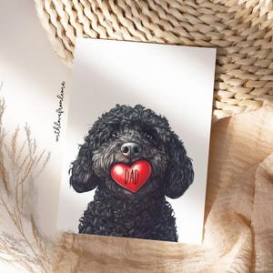 Portuguese Water Dog Fathers Day Greeting Card from the Dog For Groomers Vets Breed Lovers Portuguese Water Dog Fathers Day Gift For Dad