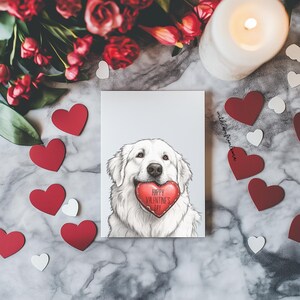 Great Pyrenees Valentines Day Greeting Card from the Dog For Groomers Vets Breed Lovers Valentines Day Great Pyrenees Dog Card