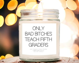 Fifth Grade Teacher Candle Gift 5thGrade Teacher Gifts Thank You Gift New Fifth Grade Teacher Gift 5th Grade Teacher Birthday Gift