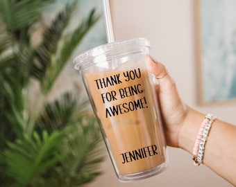 Thank You For Being Awesome Tumbler, Employee Gifts, Employee Appreciation, Volunteer Team Gift, Personalized Thank You Gift, Coworker Gifts