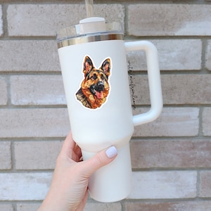 Schäferhund Aufkleber Laptop Aufkleber Schäferhund Laptop Aufkleber Becher Aufkleber Schäferhund Wasserflasche Aufkleber Hunderasse Aufkleber