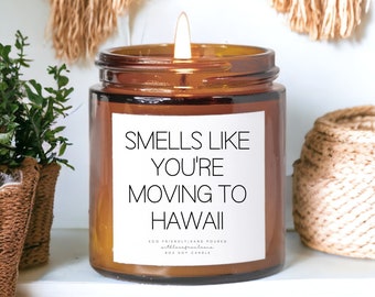 Hawaii Candle Gift, Hawaii Soy Candle, Gift for Hawaii Move, Moving to Hawaii Candle, Moving Gift, Hawaii Moving Gift