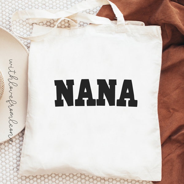 Gift for Nana, Gift for Grandma, Canvas Tote Bag, Shopping Tote, Gift for Her, Birthday Gift, Aesthetic Tote Bag, Gift for Friend, Nana Tote