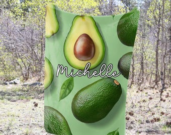 Avocados Blanket Avocado Throw Blanket Avocados Fleece Blanket Avocado Adult Kid Blanket AvocadoGifts Her Him Custom Name Gift