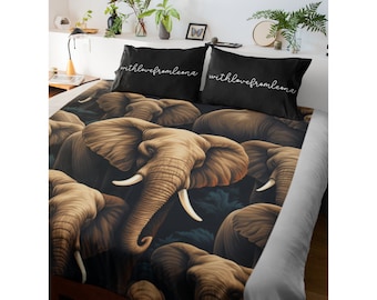 Elephant Blanket - Elephant Throw Blanket - Elephant Fleece Blanket - Elephant Adult Kid Blanket - Elephant Gifts Her Him - Custom Name Gift