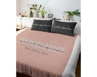 Speech Language Pathologist Gift, Speech Language Pathologist Personalized Blanket, Custom Speech Language Pathologist Name Gift