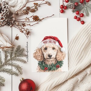 Poodle Dog Christmas Greeting Card from the Dog For Groomers Vets Breed Lovers Christmas Poodle Dog Christmas Card Poodle
