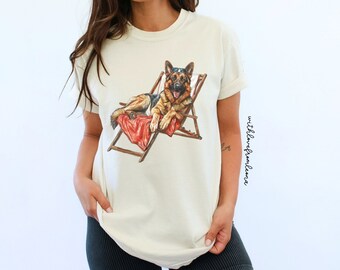 German Shepherd Dog Summer Shirt Comfort Colors Shirt Gift For Groomers Vets and Breed Lovers German Shepherd Owner Gift German Shepherd Mom