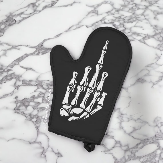 Middle Finger Oven Mitt, Eff You Skelly Oven Mitt, Housewarming Gift, Pot  Holder, Christmas Gift, Hostess Gift, Funny Oven Mitts, Dad Gift