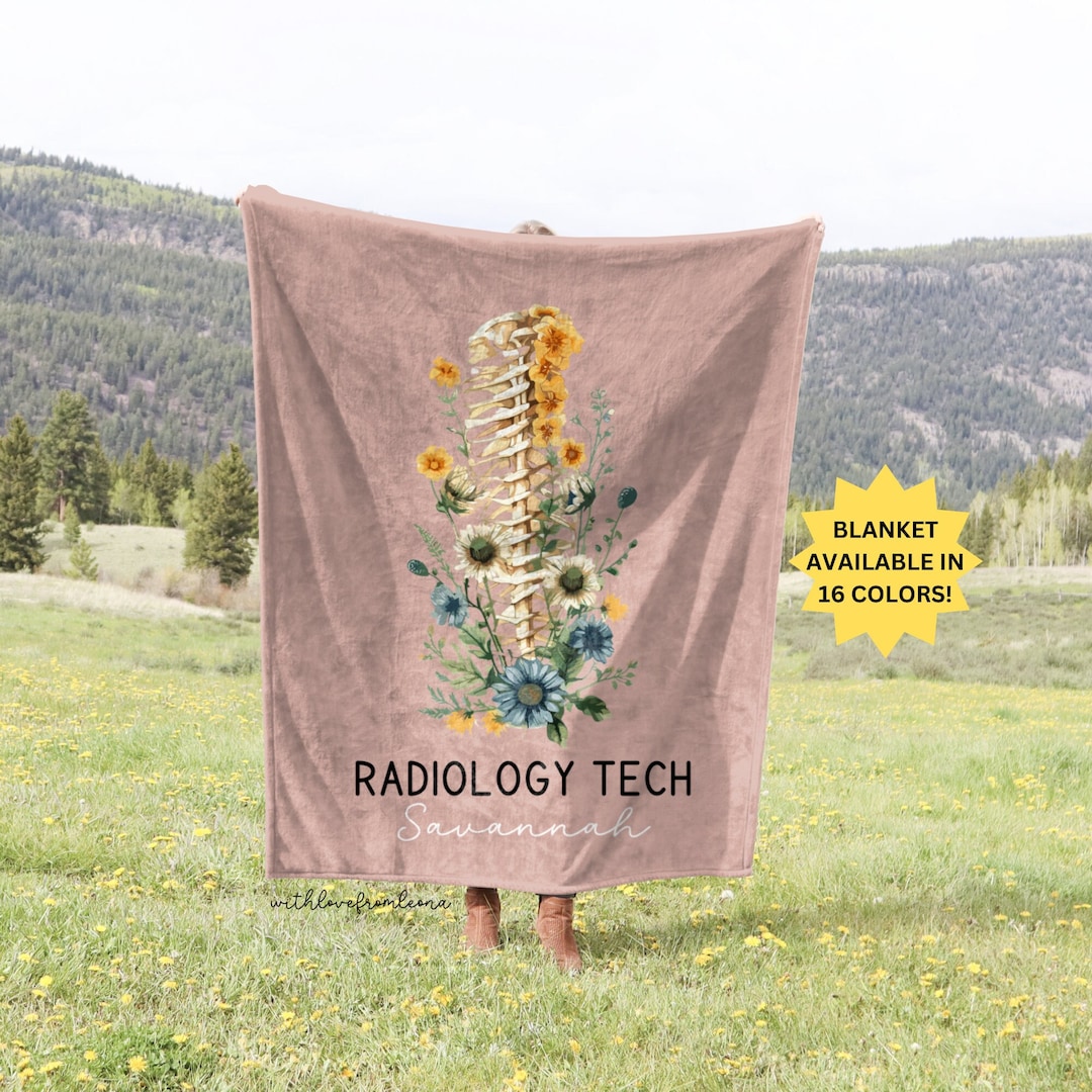 Radiology Tech Gift Radiology Personalized Blanket Custom Xray