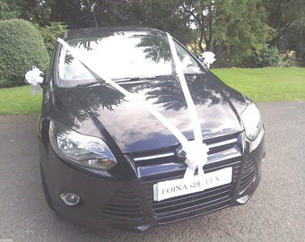 Wedding Car Decoration Kit: 3 Large Pull Bows & Ribbon (8m)