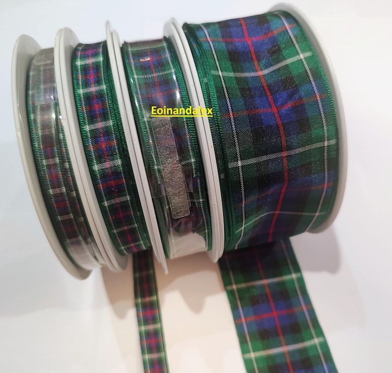 Acottish Ribbon Mackenzie Tartan Ribbon Berisfords Scottish Approved 10mm, 16mm, 25mm ...