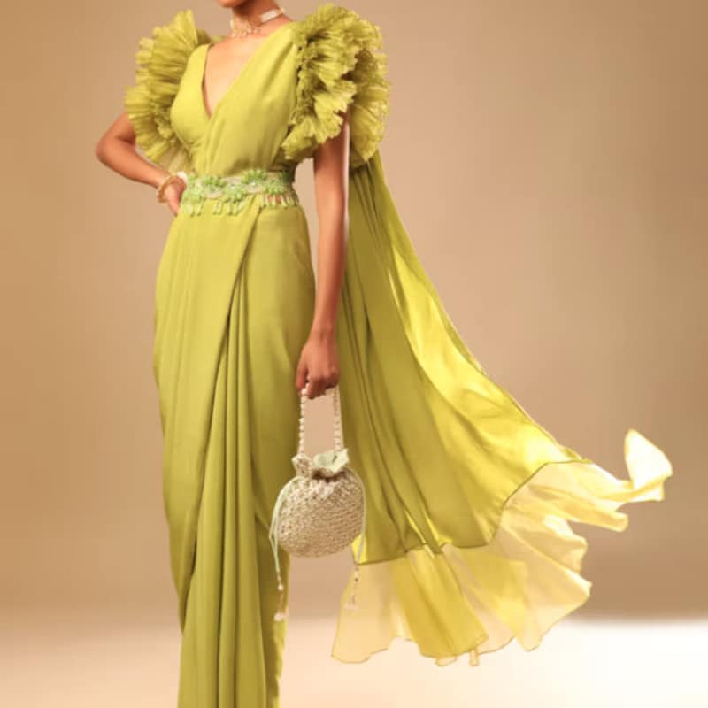 Lilly Draped Ruffle Saree