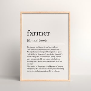 Printable Farmer Definition Print Farm Life Country Home Decor Country Living Poster Definition Wall Art Country Decor Grandpa Gift Grandpa