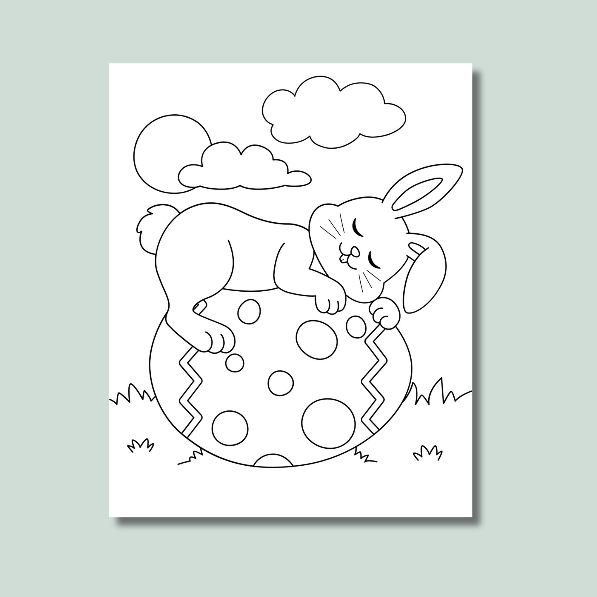 Easter Coloring Pages for Kids: Bunny Designs (digital Download) - Etsy