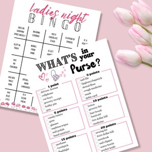 Bundel van 2 afdrukbare Ladies Night Games Pack | Girls Night Games-bundel | Vrijgezellenfeestspellen | Afdrukbare spellen voor volwassenen