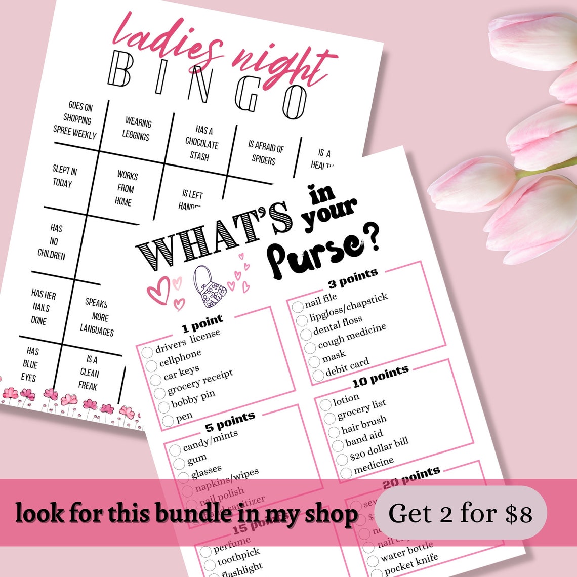 Ladies Night Bingo, Girls Night Games, Girls Night Out Game ...