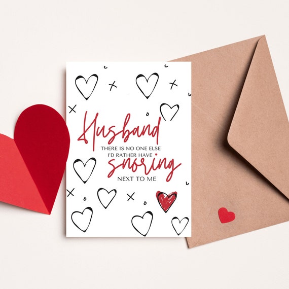 CJ&M Lustige Valentinstagskarte – Spruch Zum Schnarchen – Freches Geschenk Für Ehemann, Freund Oder Partner