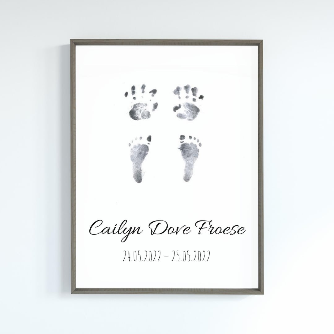 Personalized Baby Hand and Footprints Customized Birth Print Etsy