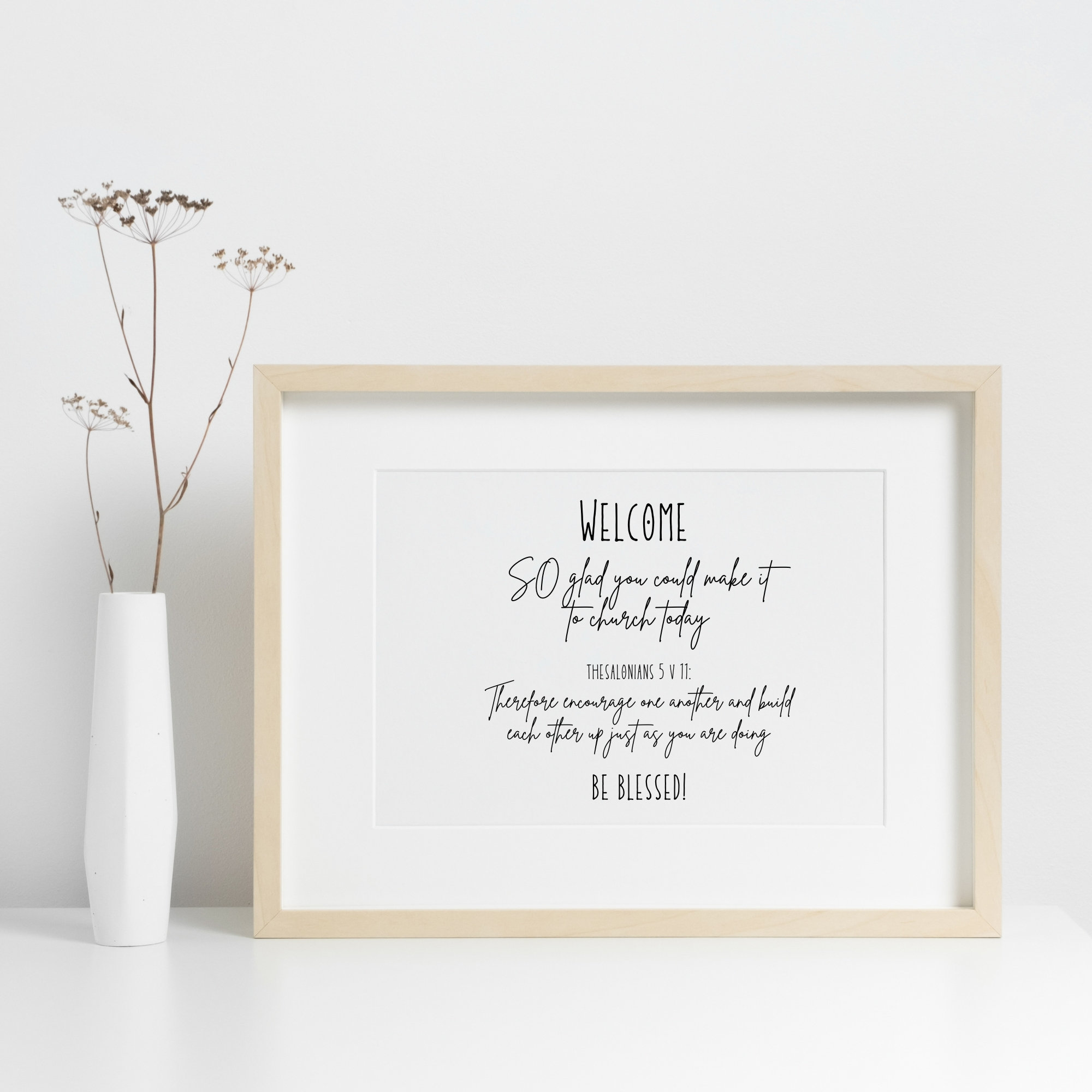 Custom Church Welcome Sign: Inspirational Bible Verse (digital Download ...