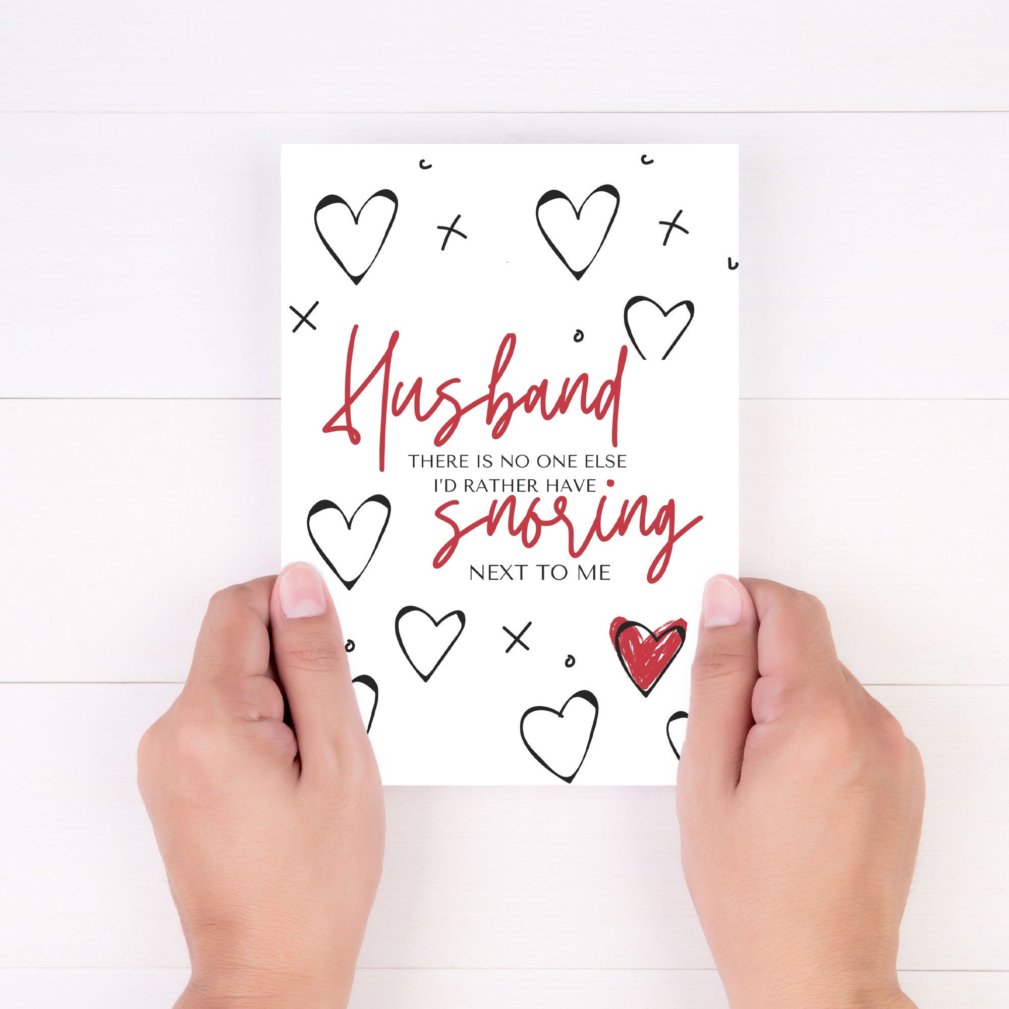 CJ&M Lustige Valentinstagskarte – Spruch Zum Schnarchen – Freches Geschenk Für Ehemann, Freund Oder Partner