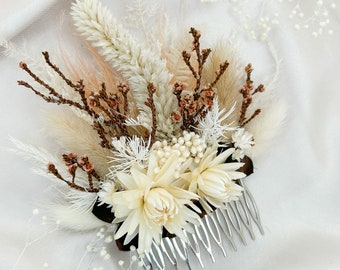 Floral Hair Comb - 'Ivory'
