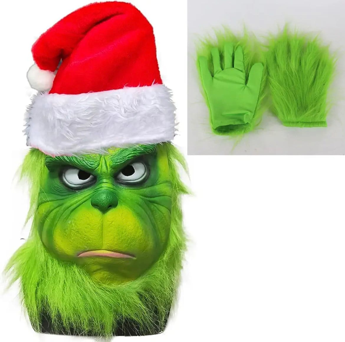 The Grinch Christmas Cosplay Mask and Gloves Etsy Australia