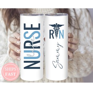 Nurse Tumbler Custom Nurse Appreciation Gift For RN, Nurse Tumbler With Straw Nursing Student Gift For Nurse Graduation Nurse Life Cup