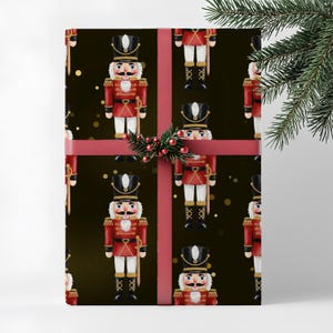 Nutcracker Ballet Personalized Wrapping Paper, Ballerina Custom Name Gift Wrap Roll