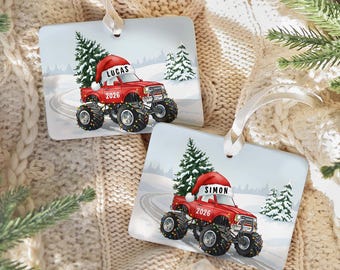 Personalized Monster Truck Story Ornament, Boys Christmas Gift, Custom Name Truck Keepsake 2026