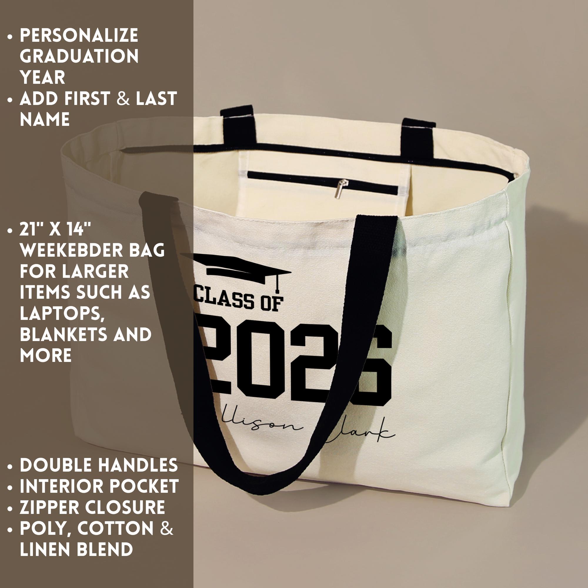 Class of 2026 Tote Bag With Name, High School Graduation Gift for ...