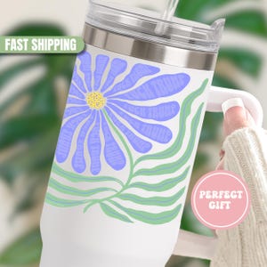 Subtle Anti Trump Tumbler 40oz Floral FDT Coffee Cup Anti MAGA Not My President Feminist Democrat Gift Liberal Travel Mug F Trump Resist Mug