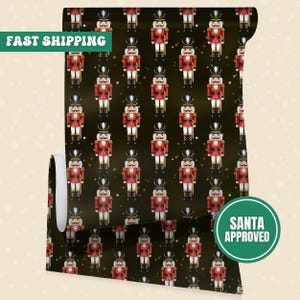 Nutcracker Ballet Personalized Wrapping Paper, Ballerina Custom Name Gift Wrap Roll