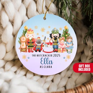 Personalized Nutcracker Ornament Clara Sugar Plum Fairy Keepsake Nutcracker Ballet Ballerina Christmas Gift Recital Ornament Custom Name