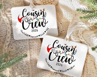 Personalized Cousin Story Ornament, Cousin Crew Christmas Gift, Custom Family Keepsake 2026