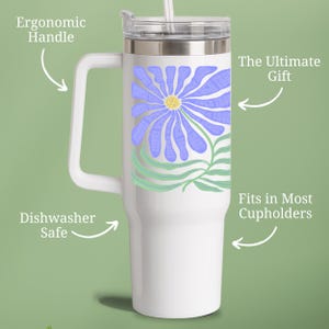 Subtle Anti Trump Tumbler 40oz Floral FDT Coffee Cup Anti MAGA Not My President Feminist Democrat Gift Liberal Travel Mug F Trump Resist Mug