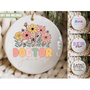 Doctor Christmas Ornament Personalized Gift For Doctor With Name Custom Medical Ornament Doctor Graduation Gift Holiday Gift For Physician