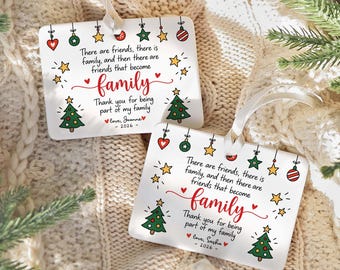 Friends Become Family Story Ornament, Personalized Best Friend Christmas Gift, Friendship Keepsake 2026