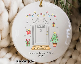 First Christmas as Roommates Ornament Personalized New Apartment 1st Xmas Roomie Ornament 2025